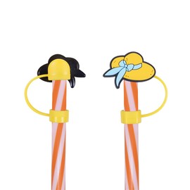 Silicone Straw Covers Cap for Tumblers 30oz 40oz, 0.4 Inch/10mm 8PCS Cute Butterfly Flower Cup Accessories Reusable Drinking Straw Toppers Tips Lids (Shell Sun Slippers Eyeglasses Star)