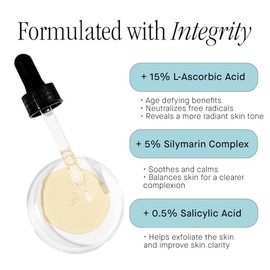 Brandefy Vitamin C + Silym Clarify Serum - Face Salicylic Acid Serum for Blemish-Prone Skin, Promotes Clear Complexion, Anti-Aging, Brightening, Made 