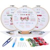 GNEGNI LIFE 3 Pcs Stitch Practice Embroidery Kits for Beginners,