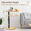 SEHAUSEU C Shaped End Table for Couch,360° Swivel Height Adjustable