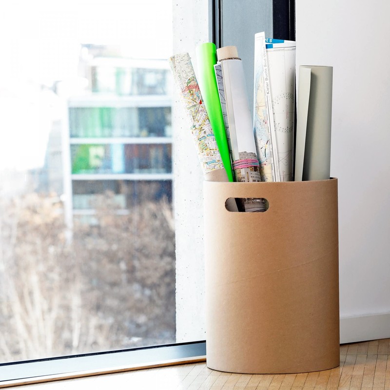 Modulor Waste Paper Bin Made of Sturdy Hard Paper for