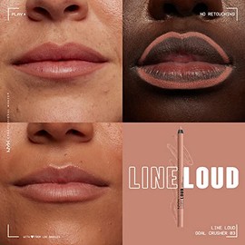 NYX PROFESSIONAL MAKEUP Line Loud Lip Liner, lápiz labial pigmentado y de larga duración con aceite de jojoba y vitamina E - Goal Crusher (Beige medio