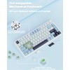 AULA F75 75% Wireless Mechanical Keyboard, Hot Swappable Creamy Keyboard,