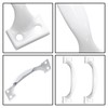 Mormchlots 12Pcs 98mm/3.86" White Metal Gate Retro Cabinet Handles, 3.86"