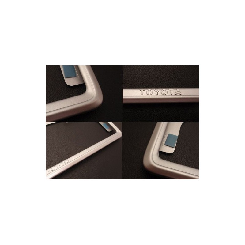 Genuine Toyota License Frame (Silver Metallic Rear) Compatible with Vellfire