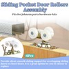 4Pcs Sliding Pocket Door Rollers Assembly for Johnson Part Hardware