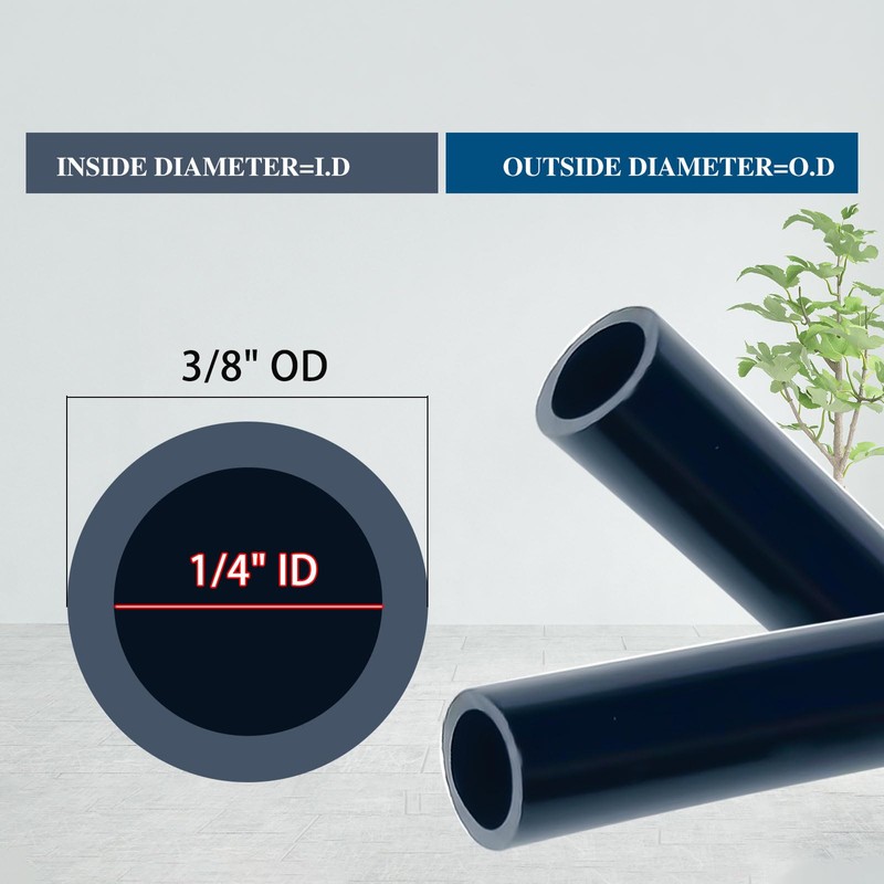 3/8" Black Nylon Air Line Tubing - 100 FT Air
