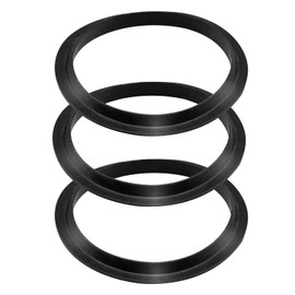 MytaYt Pack of 3 Replacement Seals for Sink, Sealing Rings Set, Black Universal Sealing Gasket, Bathtub Plug Seal for Sink, for Strainer and Valve Plugs