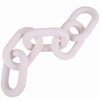 HMASYO White Wood Chain Link Decor, 5-Link Wooden Decorative Chain