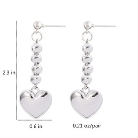 HXH Hisoka Earrings - Star and Teardrop Anime Stud Earrings - Gifts For Christmas, Cosplay, Comic Con, Dress Up Party (silver heart drop)