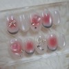 Chic Love Me Glass Bead Handmade Nail Tip - Ballerina