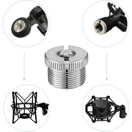 JUTOSU Microphone Screw Adapter Camera Screw Converter Adapter 1/4" Female to 5/8" Male Adapter Threaded Adapter Aluminum Alloy Tripod Adapter 1/4" to 5/8" Tripod Laser Adapter Conversion Screw Camera