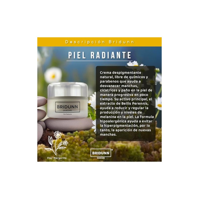Crema Anti Manchas Despigmentante Facial Bridunn Skincare Correctora Oscuras Solares