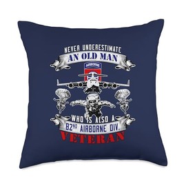 82nd Airborne Division Veteran Paratrooper Fort Bragg Gifts Throw Pillow