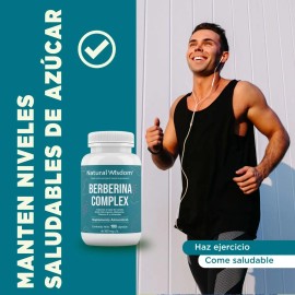 Berberina Complex | suplemento premium para mantener tus niveles de azúcar en sangre estables | adicionado con ácido alfa lipoico, vitamina e, zinc y gluconato de magnesio | 180 cápsulas