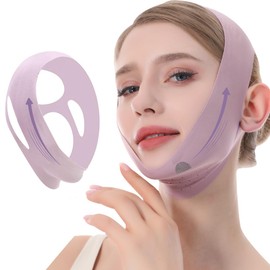 V-Line Lifting Mask & Chin Strap for Sleeping, Reusable Double Chin Reducer, Jaw Exerciser, Face Slimming & Sagging Prevention, Medium
