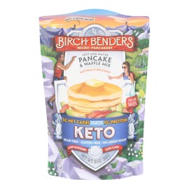 UD_Birch Benders 10 oz Keto Pancake & Waffle Mix Case of 6 Pastry Powder in Halal Certified Bag with Sugar Additives