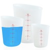 3 PCS Silicone Flexible Measuring Cups,Melting Cups for Epoxy Resin,Butter,Chocolate
