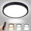 Smanu LED Ceiling Light Dimmable with Remote Control, 24 W