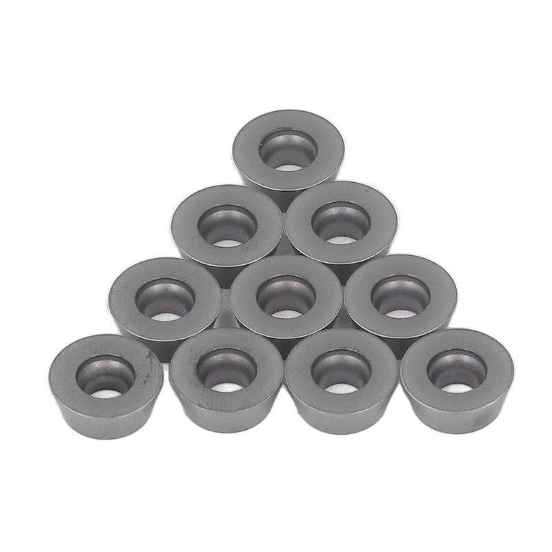 10PCS Black Coating Carbide Inserts Round CNC Turning Milling Inserts