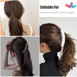 6 Pieces Banana Hair Clips,5 Inch Large Banana Claw Clips for Thin Fine Thick hair for Women