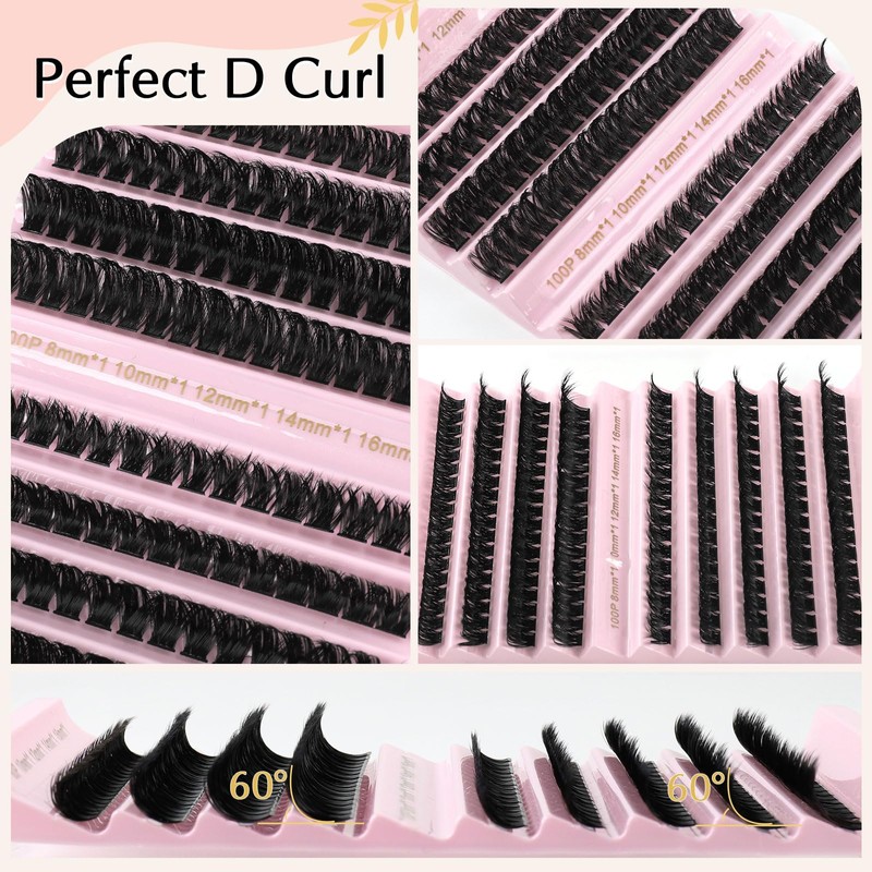 Parriparri Eyelash Extension with Bond and Remover 80D+100D Fluffy Individual