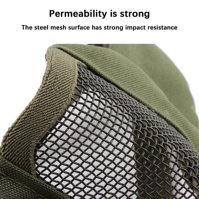 V10 Half Face Steel Mesh Breathable Protective Face Guard Competition