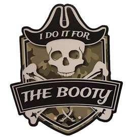 F-Bomb Morale Gear Pirate I Do It for The Booty - Bumper Sticker Vinyl Decal