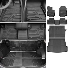 Utiiy Cargo Mat Floor Mat Fit for Toyota RAV4 2019-2025 Floor Liner Cargo Backseat Protector for 2024 Toyota RAV4 Accessories(Cargo Mat+Floor Mat+Seat Back Cover, 19-25 RAV4)