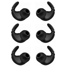 ALXCD Anti Slip Earhook Tips Compatible with Beats Studio Buds, 3 Pairs Anti-Slip Anti Lost Earbuds Hook Tips Sport Ear Tips, Compatible with Beats Studio Buds, Ear Hook Black