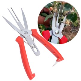 Oumefar Garden Scissors, Stainless Steel Pruning Shears Double Mouth Scissors - Durable & Easy to Use Garden Tools for Gardening Agricultural Tree Branch Flower Pruner