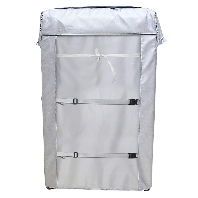 Mr.You Washing Machine Cover, Improved Design, 4 Sided Wrap, Silver,