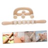 Anneome 2pcs Wooden Massage Roller Stick Set Scalp Body Gua