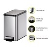 EKO Slim Small Bathroom Trash Can with Lid, Stainless Steel