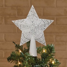 Park Designs White Star Tree Topper 7"