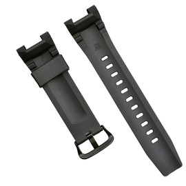 OliBoPo Waterproof Natural Resin Replacement Watch Strap for Casio GST-210 GST-W110 GST-W100 GST-S110 GST-S100 GST-B100 GST-S300 (Black/Black Buckle)