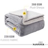 NANPIPER Sherpa Blanket Twin Thick Warm Blankets for Winter Bed