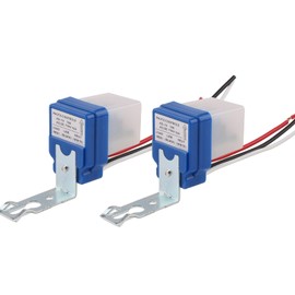 DIANQI Auto On Off Photocell Night Light Switch Photoswitch Light Sensor Switch (2PCS AC/DC 110V 10A)