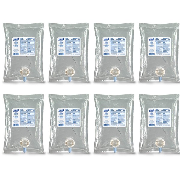 Purell Advanced Hand Sanitizer Gel, Fragrance Free, 1000 mL Hand Sanitizer Refill NXT Push-Style Dispenser (Pack of 8) - 2156-08