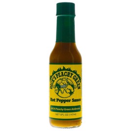 Dirty Dicks, Sauce Hot Green Pepper Peachy, 5 Fl Oz