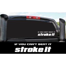 ION Graphics Beat It Stroke It Diesel 4X4 Bumper Sticker Decal Country Pick Up Power Stroke