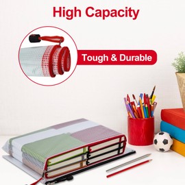 TKOOFN 36pcs Mesh Zipper Pouch Bags, A4 Zipper Bags for Organizing Storage, 13" x 9.5" Waterproof Zipper Pouches, File Document Bags for School, Travel,Toys, Puzzle, Board Games and Office Supplies