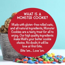 Meli’s Monster Cookies, 3 All Natural Flavors, Oatey Raisin, Choco-Lot, Rainbow Chocolate, Certified Gluten-Free Cookie Mix, High Protein Baking Recipe, Gluten-Free Cookies, Kosher (Variety 3 Pack,16oz Box)
