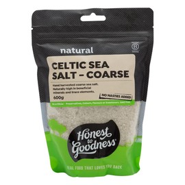 Honest to Goodness, Celtic Sea Salt - Coarse, 600 g - Abundant in trace minerals. Light sea-kissed flavour and texture contributes to its mineral magic.