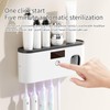 Toothbrush Holders for Bathrooms, Toothbrush Holder Wall Mounted with Toothpaste
