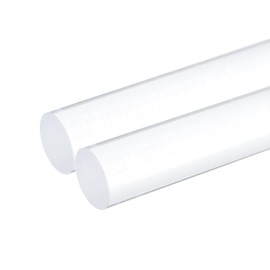 MECCANIXITY 2pcs Acrylic Round Rods 1/2" x 12" Clear Acrylic Dowel Rods Sticks Plastic Sticks Strip for DIY Crafts Lighting Gardening Decorations - 13mm x 300mm