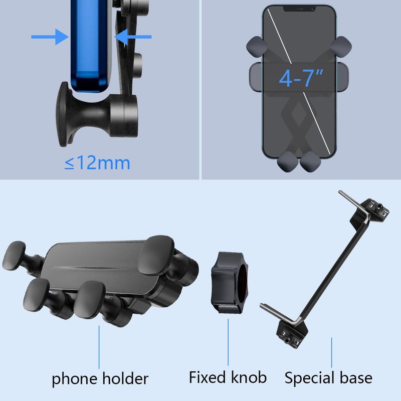 LUNQIN Car Phone Holder Mount for Toyota Tacoma 2024 2025