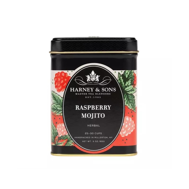 Harney & Sons RASPBERRY MOJITO Herbal tea tin