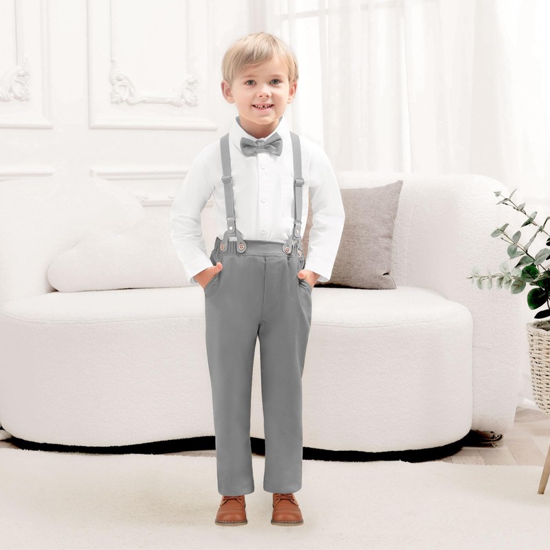 ALINTU - Conjunto de ropa de vestir con botones y