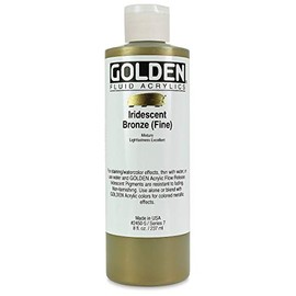 Golden Fluid Iridescent Acrylics - Iridescent Bronze Fine - 8 oz Bottle